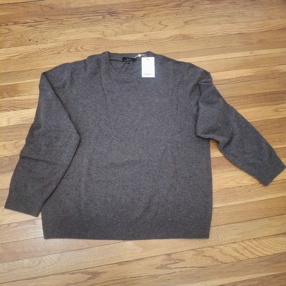 Quince Mongolian Cashmere Men's Crewneck    Sweater Brown XL Quince